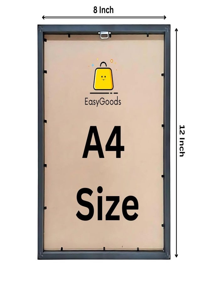 EasyGoods Photo Frame for Wall Decoration - Black, A4 Picture Frame, Display Pictures Frames, Wall Gallery Poster Frame, A4 Size Frame Set of 1 - Image 2